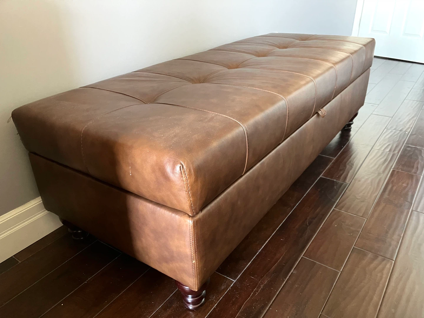 Leather Ottoman / Blanket Box