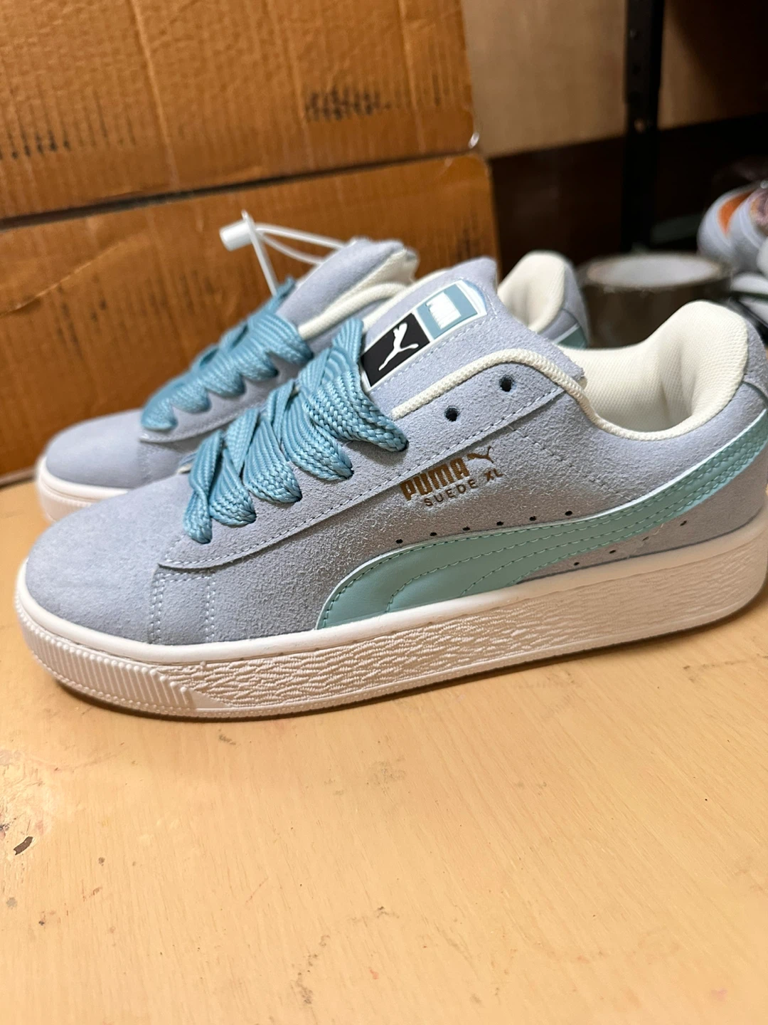 Puma Suede XL Sneakers - Grey/Teal