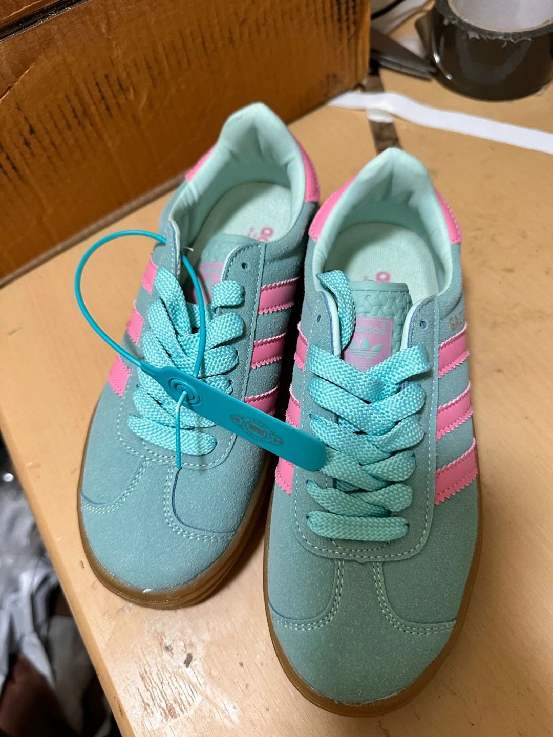 Adidas Gazelle Teal Pink Suede Sneakers - photo 2