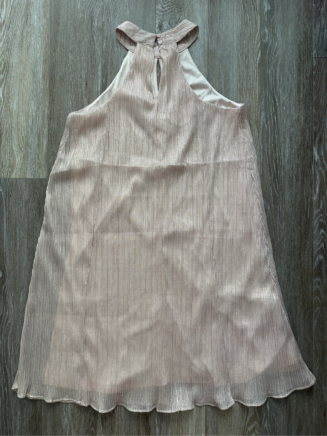 MNG "Suit" Rose Gold Metallic Halter Dress - photo 2