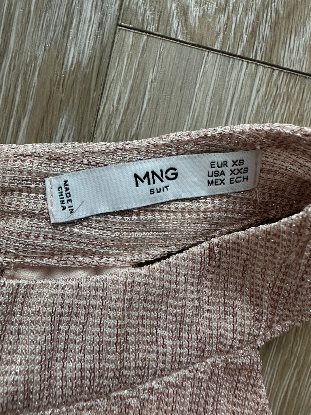 MNG "Suit" Rose Gold Metallic Halter Dress - photo 4