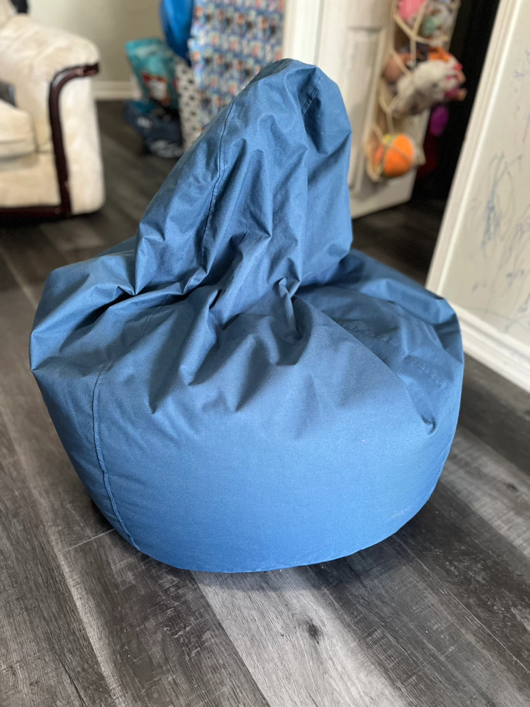 Blue Bean Bag Chair with Filling - photo 2