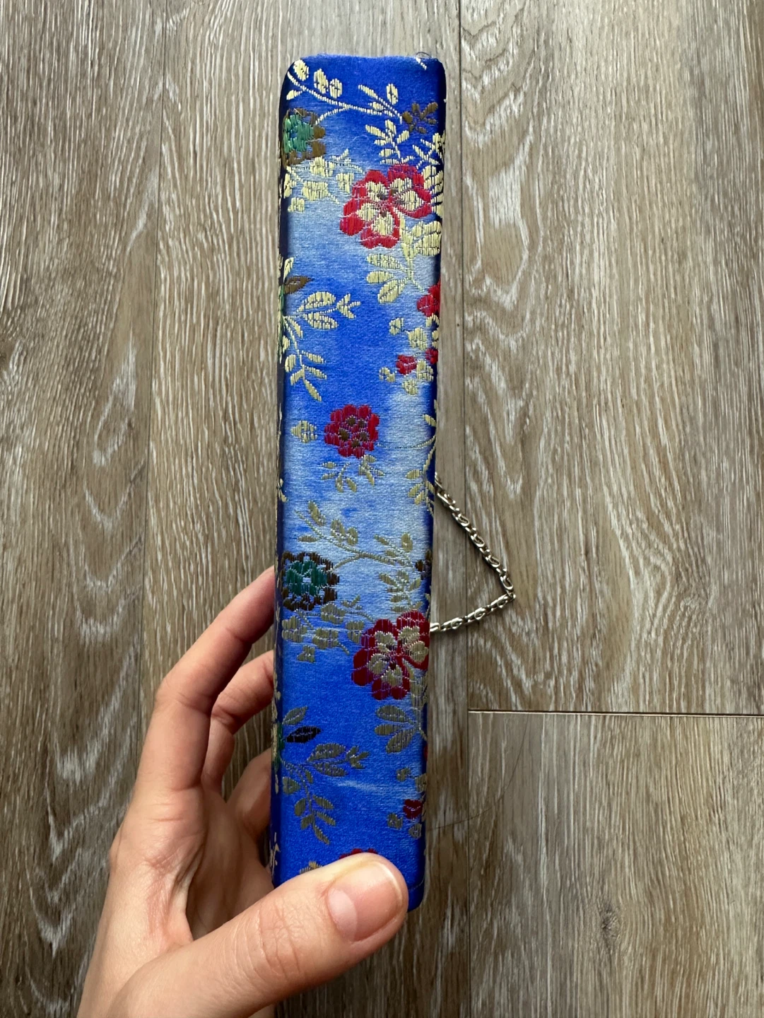 Blue Floral Clutch with Chain - photo 3