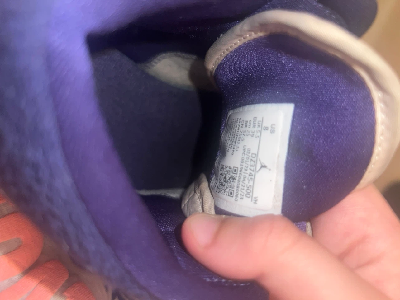 Air Jordan 1 Mid SE Chenille Sky J Light Purple Sneakers - photo 4