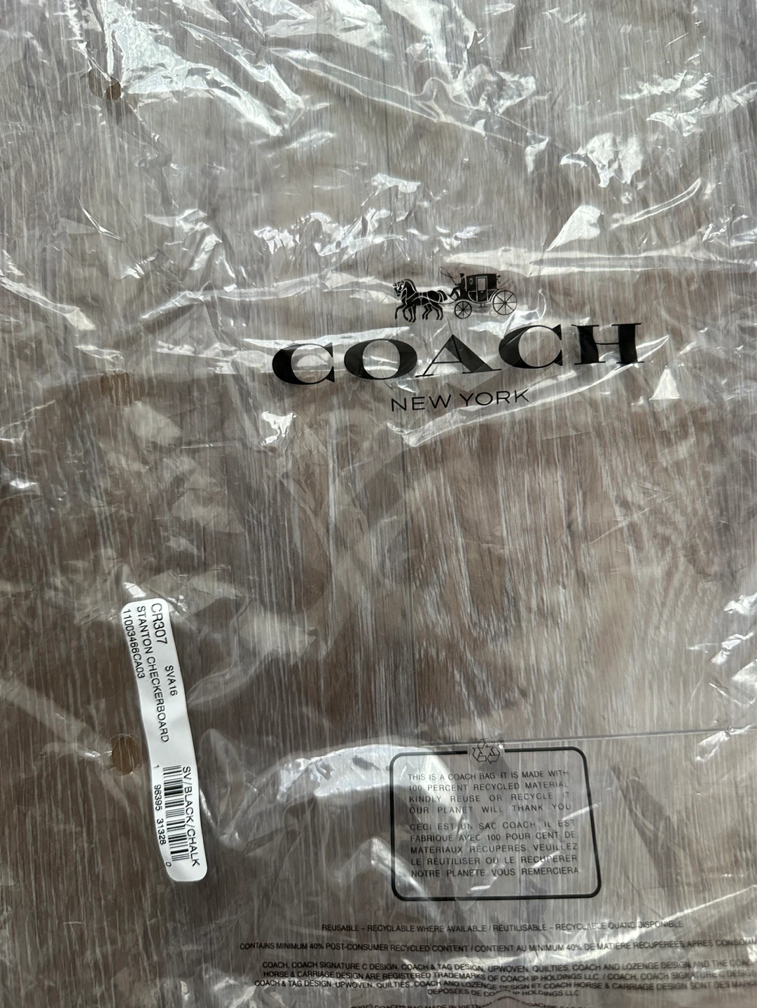 NEW Coach Stanton Checkerboard Bag Strap - photo 2