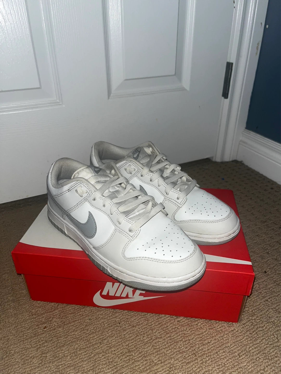 Nike Dunk Low White Grey Sneakers - photo 4