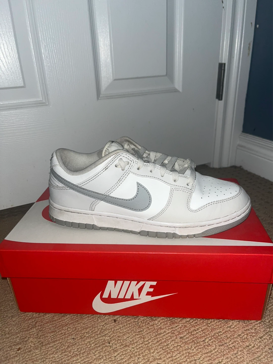 Nike Dunk Low White Grey Sneakers - photo 3
