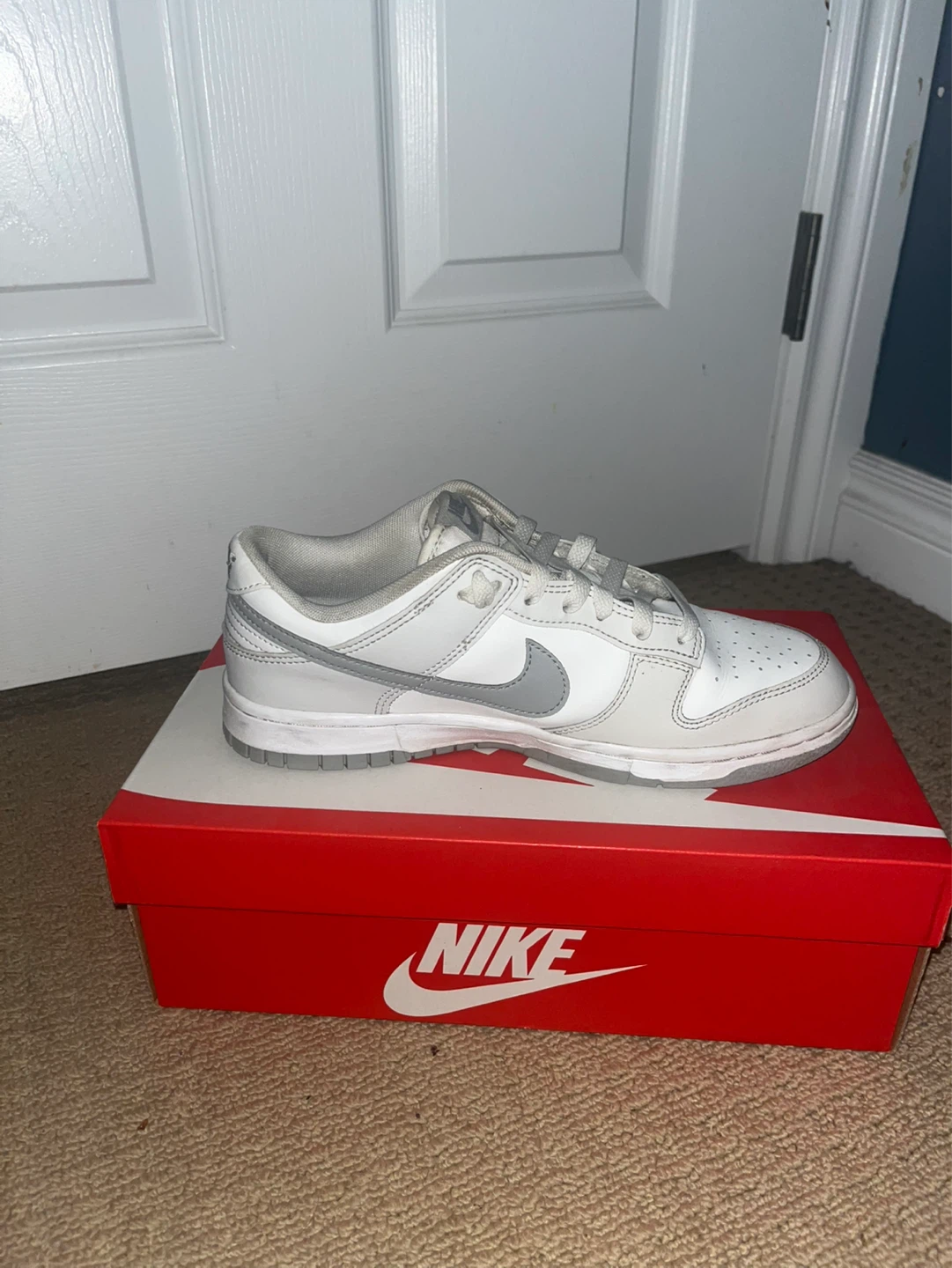 Nike Dunk Low White Grey Sneakers - photo 5