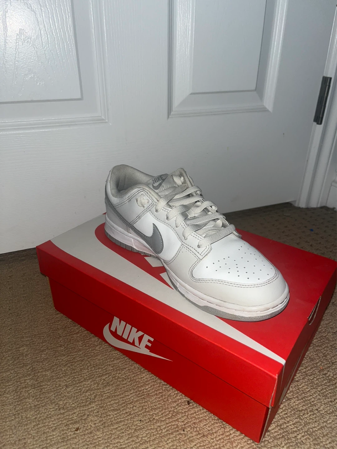Nike Dunk Low White Grey Sneakers - photo 2