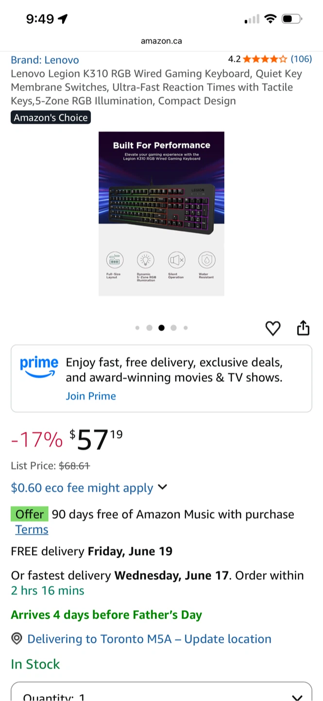 Lenovo Legion K310 RGB Wired Gaming Keyboard - photo 4