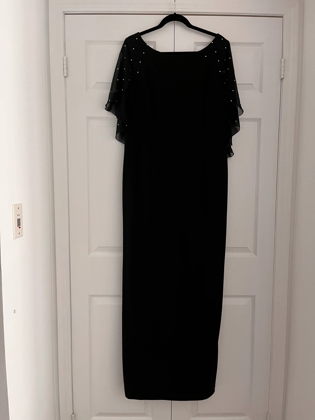 Karl Lagerfeld Black Jumpsuit with Embellished Overlay