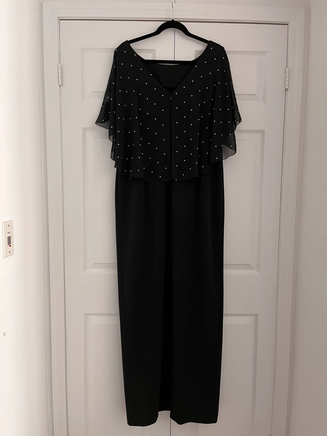 Karl Lagerfeld Black Jumpsuit with Embellished Overlay - photo 2