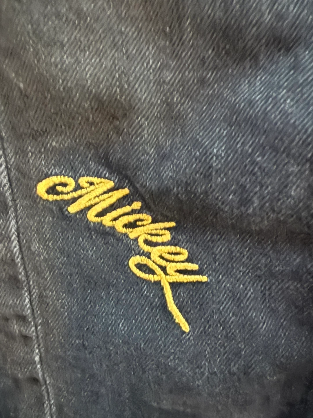 Zara Mickey Mouse Embroidered Black Denim Jeans - photo 3