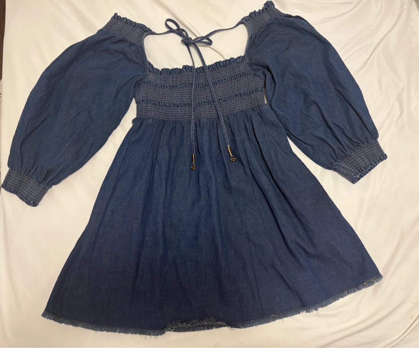 Free People Boho Denim Mini Dress Size Medium