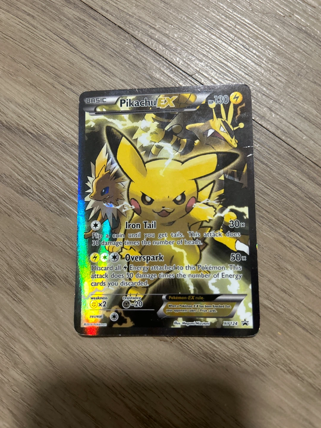 Pokemon Pikachu EX XY124 Card
