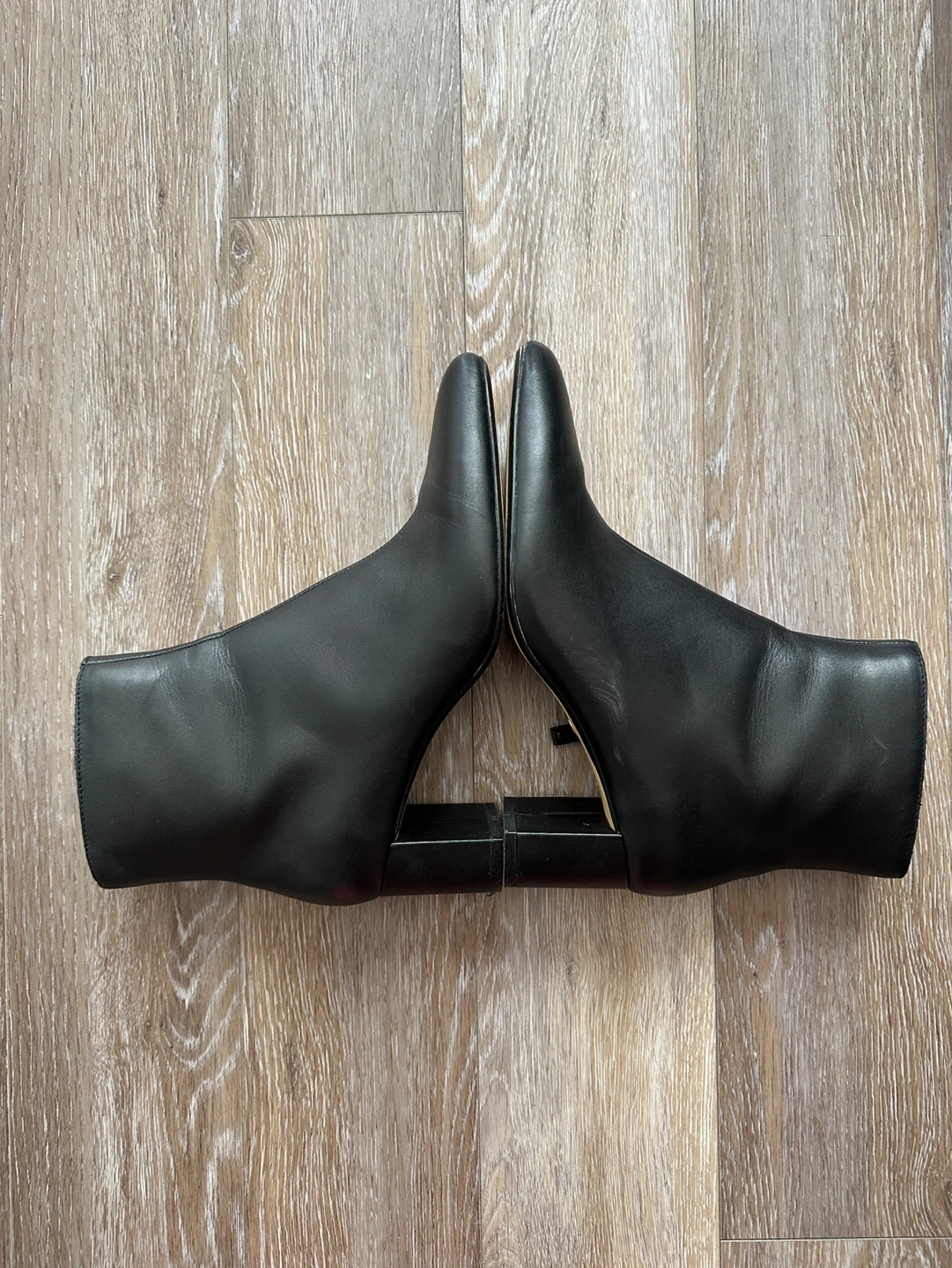 Black Zara Leather Ankle Boots 38 - photo 4