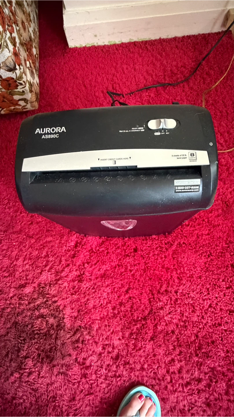 Aurora AS890C Paper Shredder - photo 2