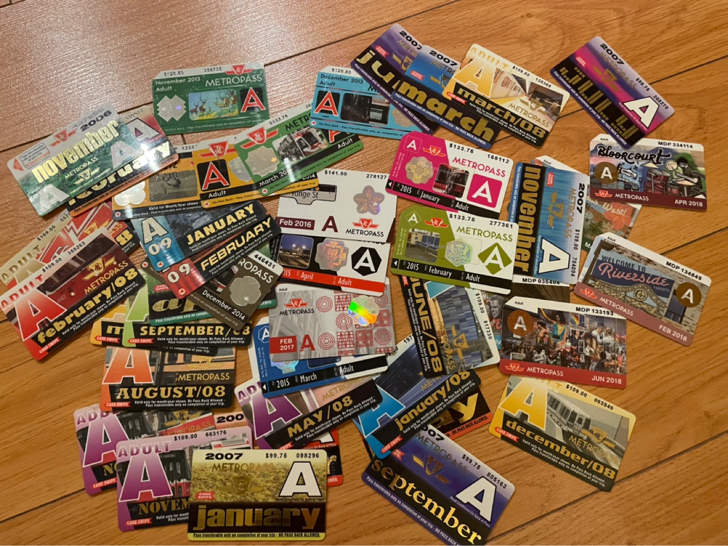 43 Toronto Transit Commission Metropasses
