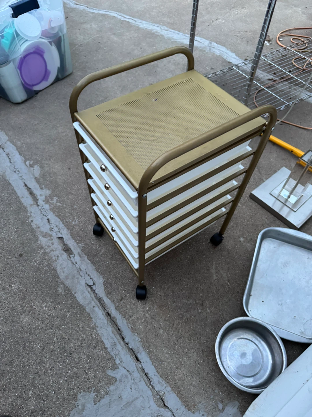 Rolling Storage Cart with 7 Drawers - photo 2