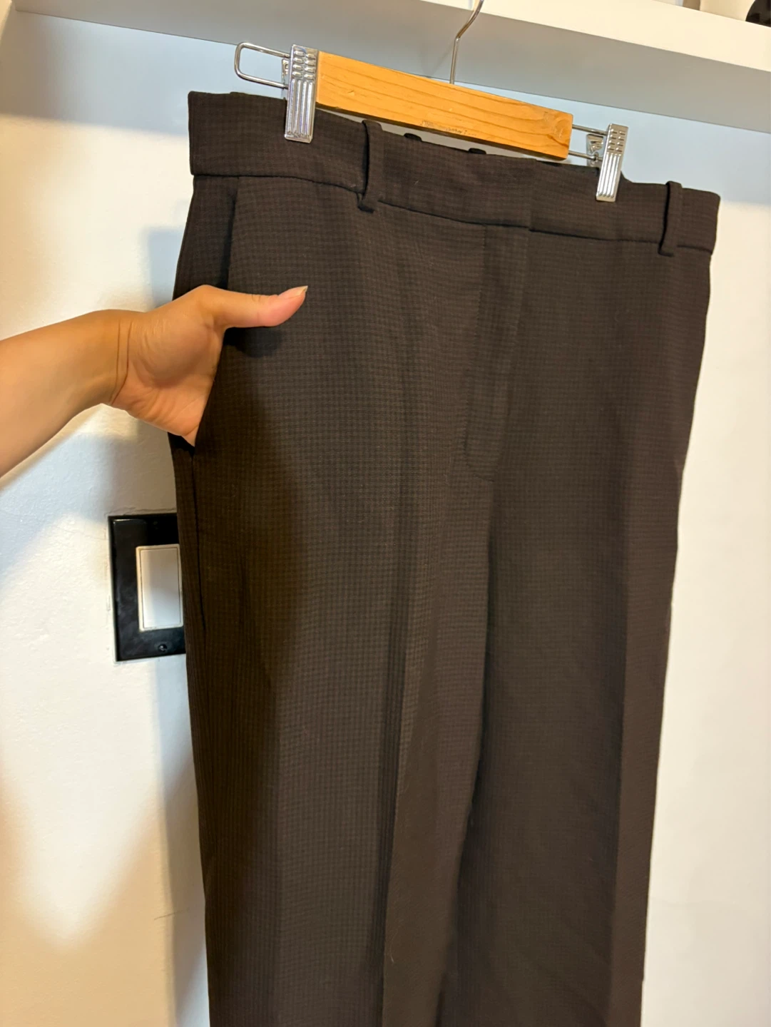 Babaton Women's Black Textured Dress Pants Size 10