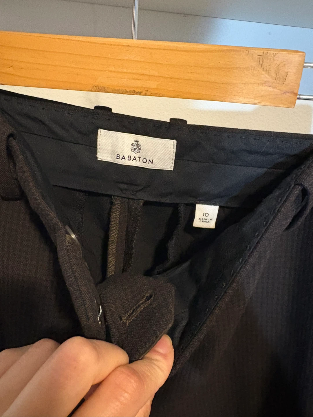 Babaton Women's Black Textured Dress Pants Size 10 - photo 3
