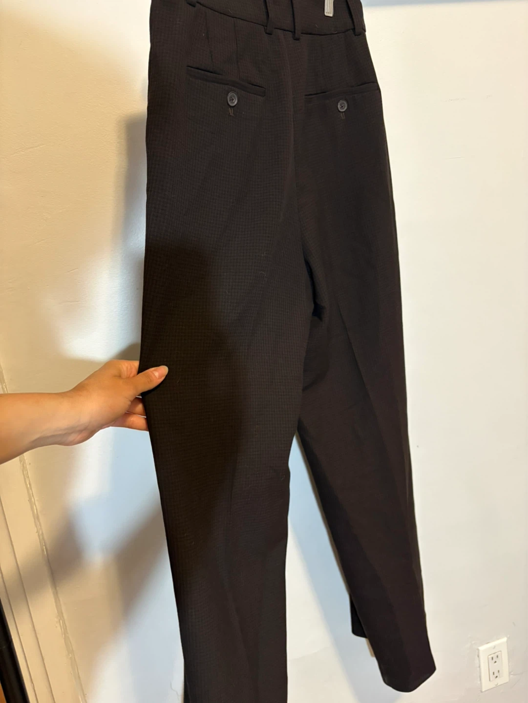 Babaton Women's Black Textured Dress Pants Size 10 - photo 4