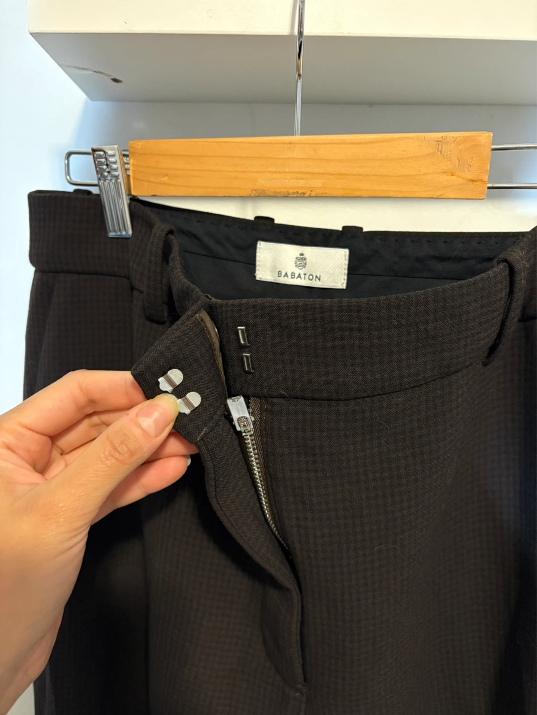 Babaton Women's Black Textured Dress Pants Size 10 - photo 2