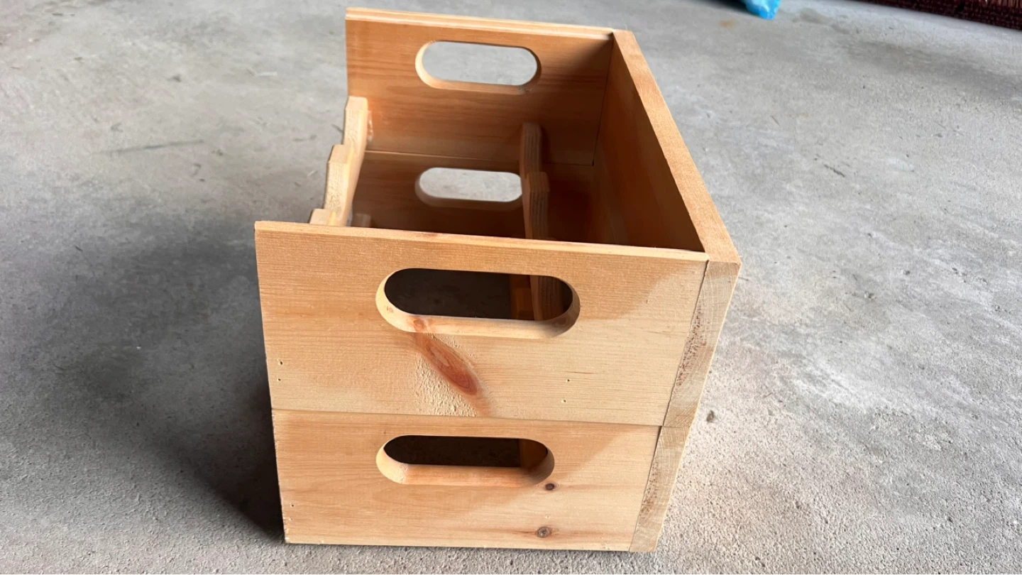 Wooden 6-Bottle Wine Rack Crate - photo 4
