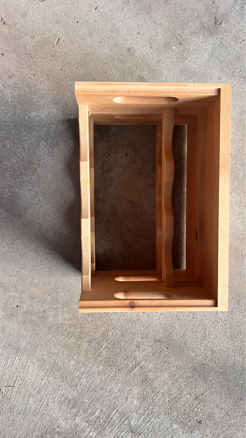 Wooden 6-Bottle Wine Rack Crate - photo 3