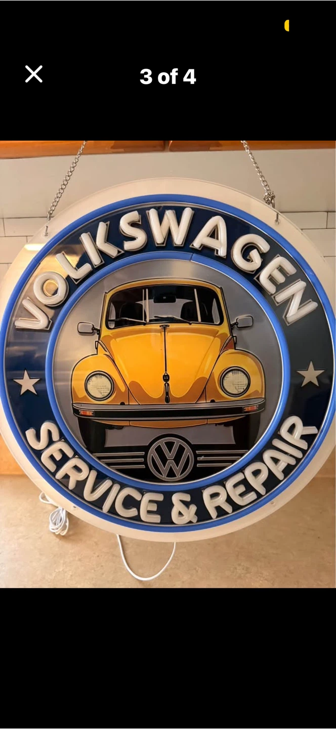 Volkswagen Service & Repair Neon Sign