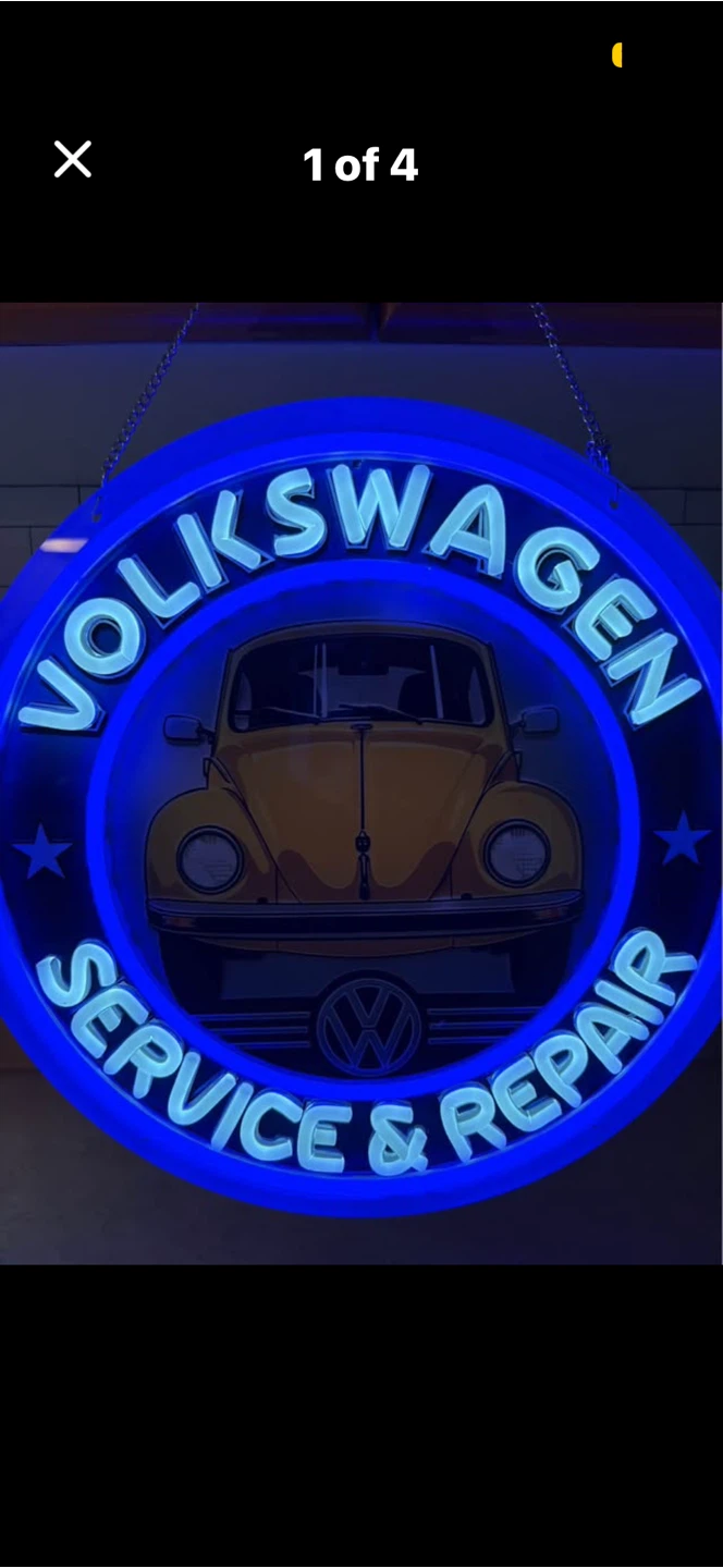 Volkswagen Service & Repair Neon Sign - photo 2