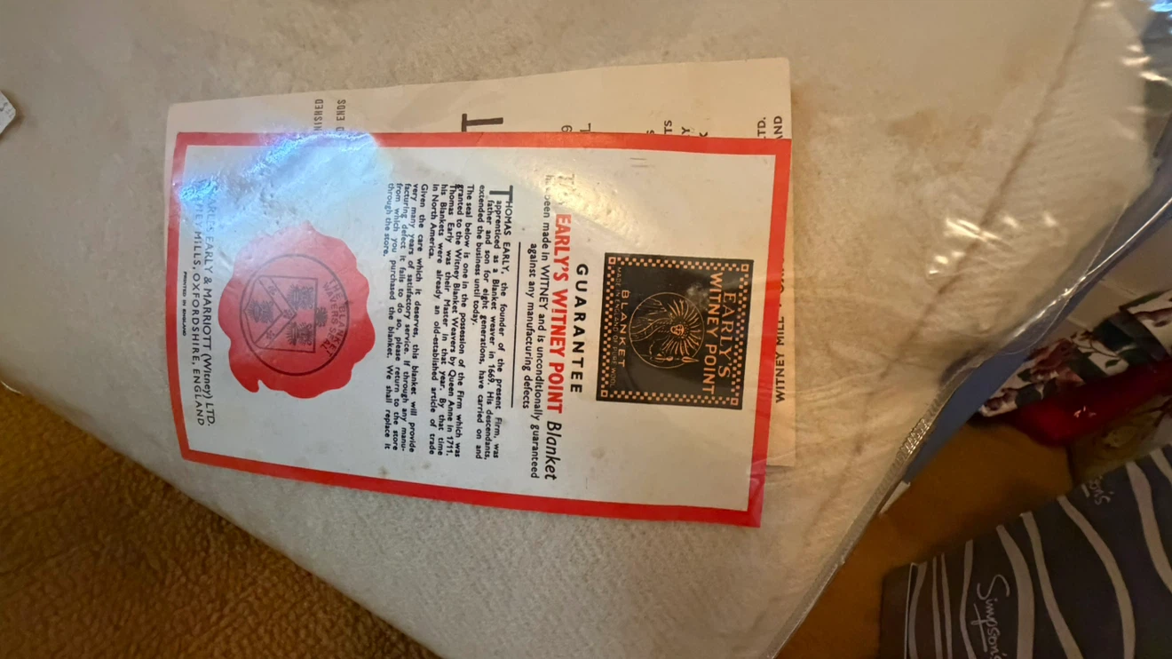 Early's Original Witney Point Wool Blanket