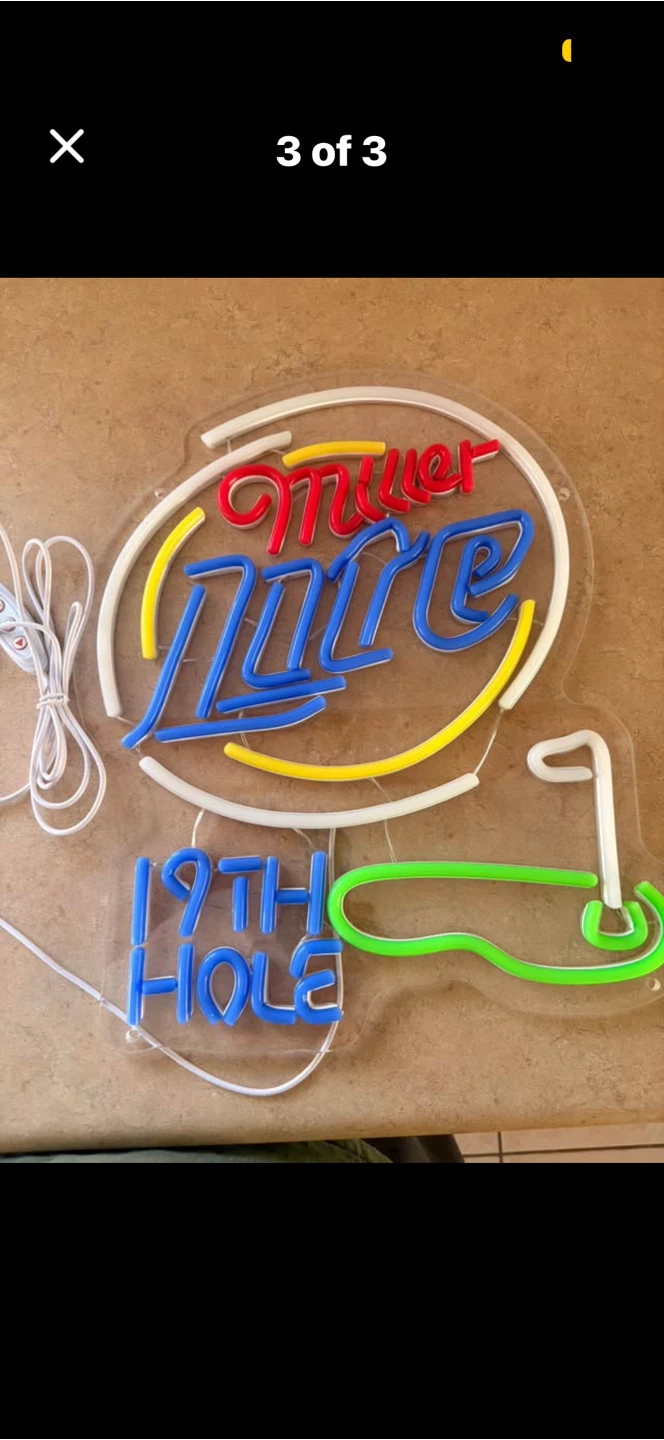 Miller Lite 19th Hole Neon Sign - photo 2