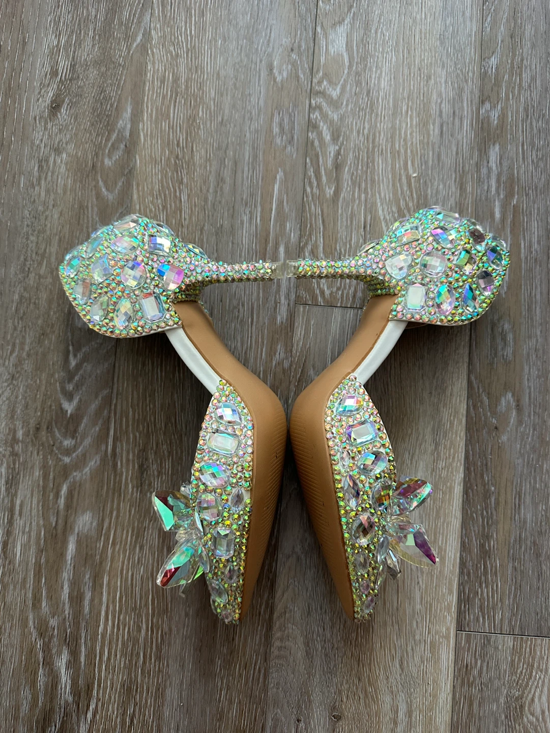 NEW Cinderella Crystal Queen Embellished Heels Size 38 - photo 3