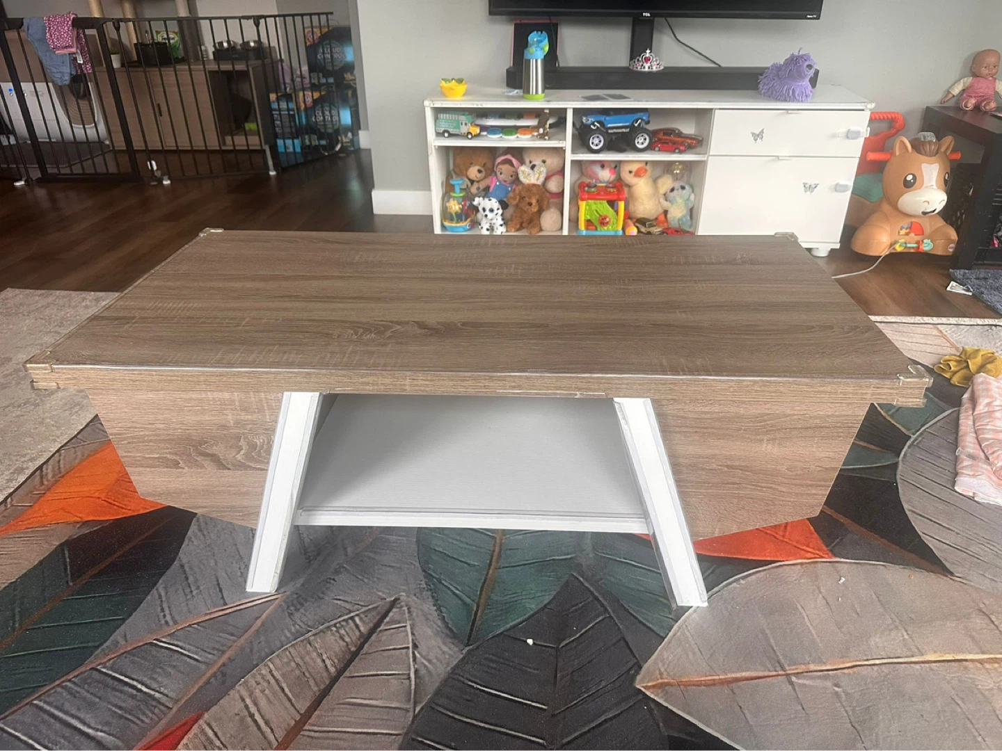 Wood Coffee Table with Shelf