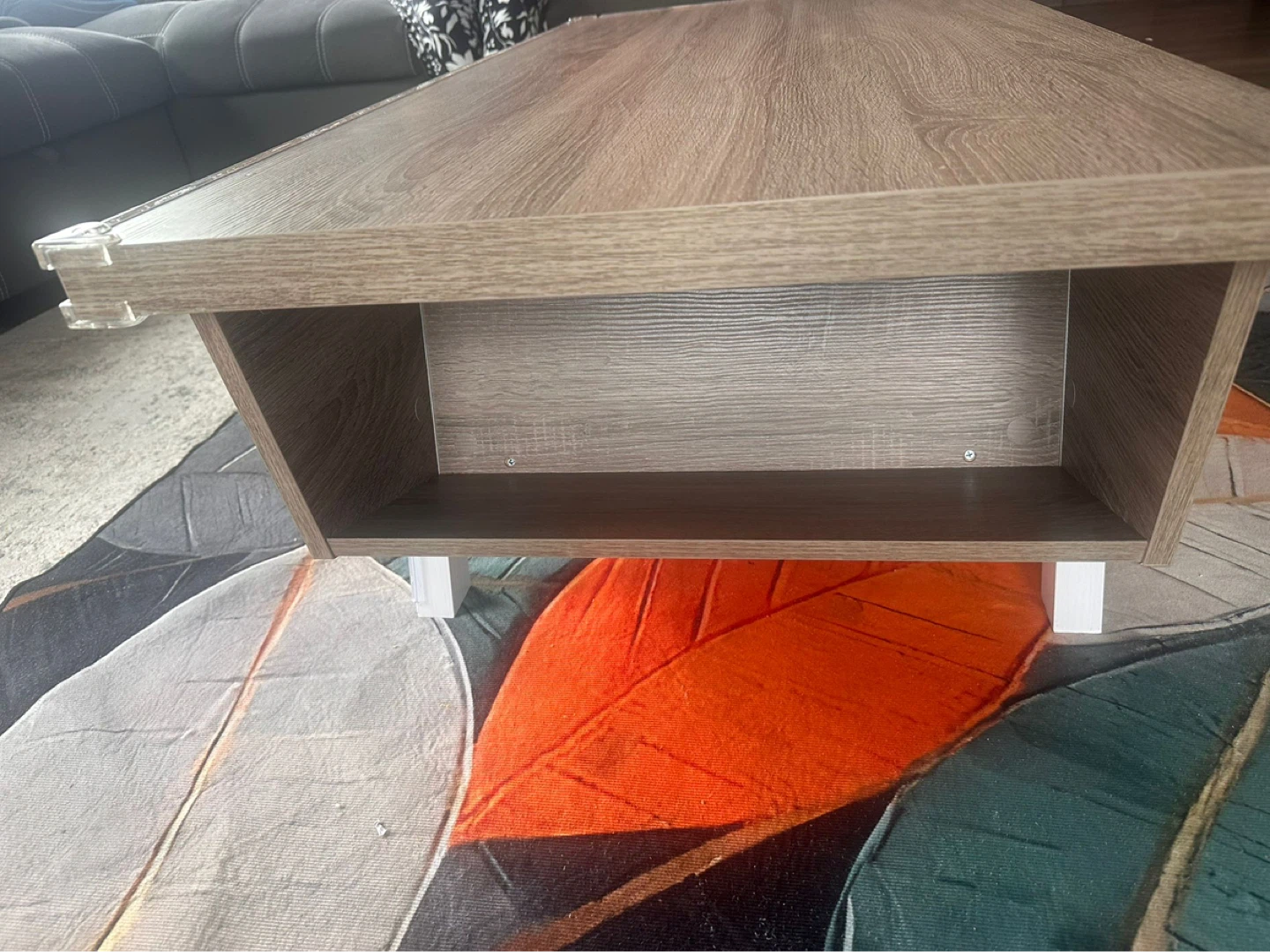 Wood Coffee Table with Shelf - photo 2