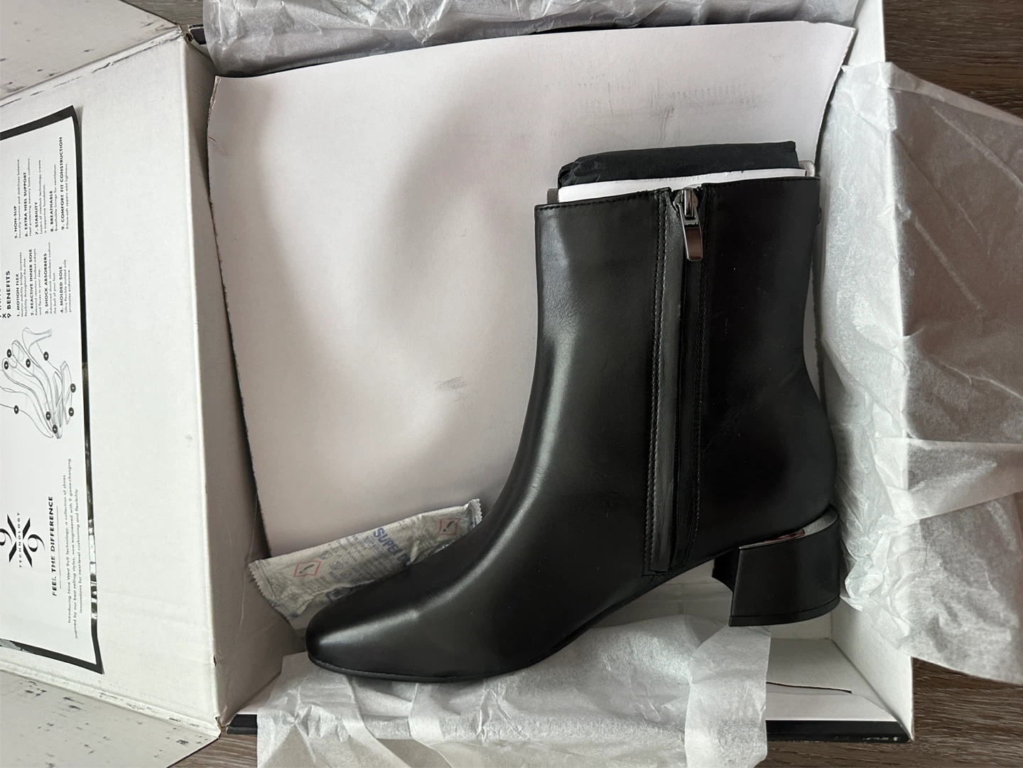 NEW Nine West Black Ankle Boots Size US8 - photo 2