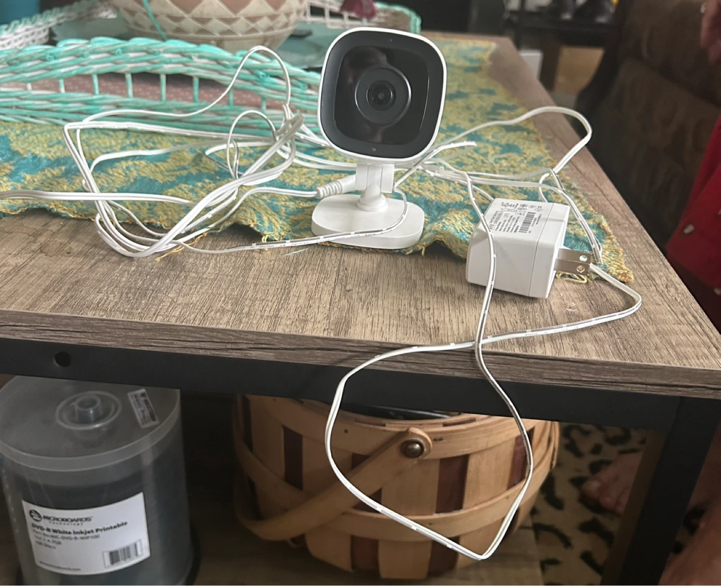 White Indoor Security Camera with Power Adapter - photo 2
