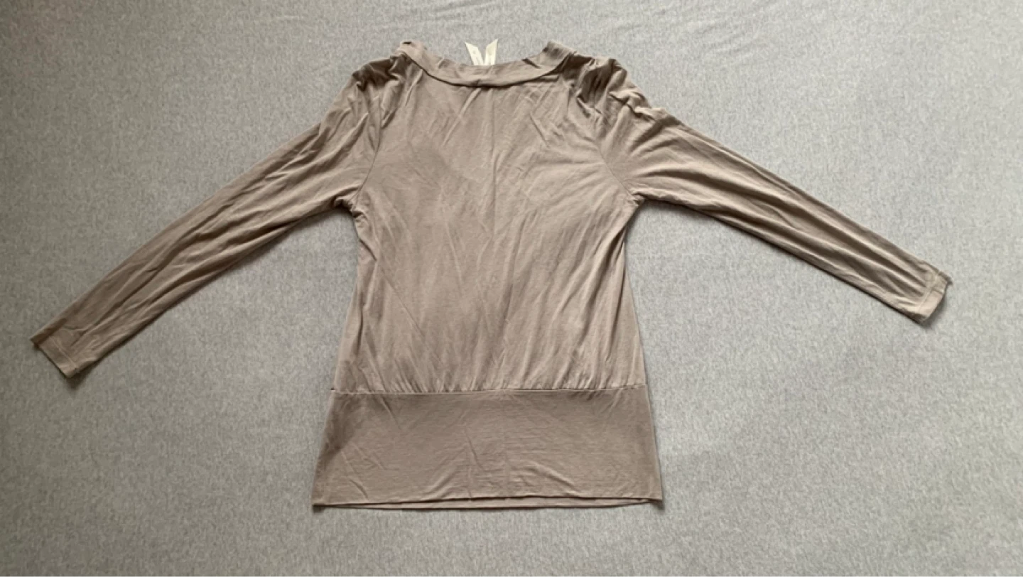 Summum Long Sleeve Taupe Top - photo 2