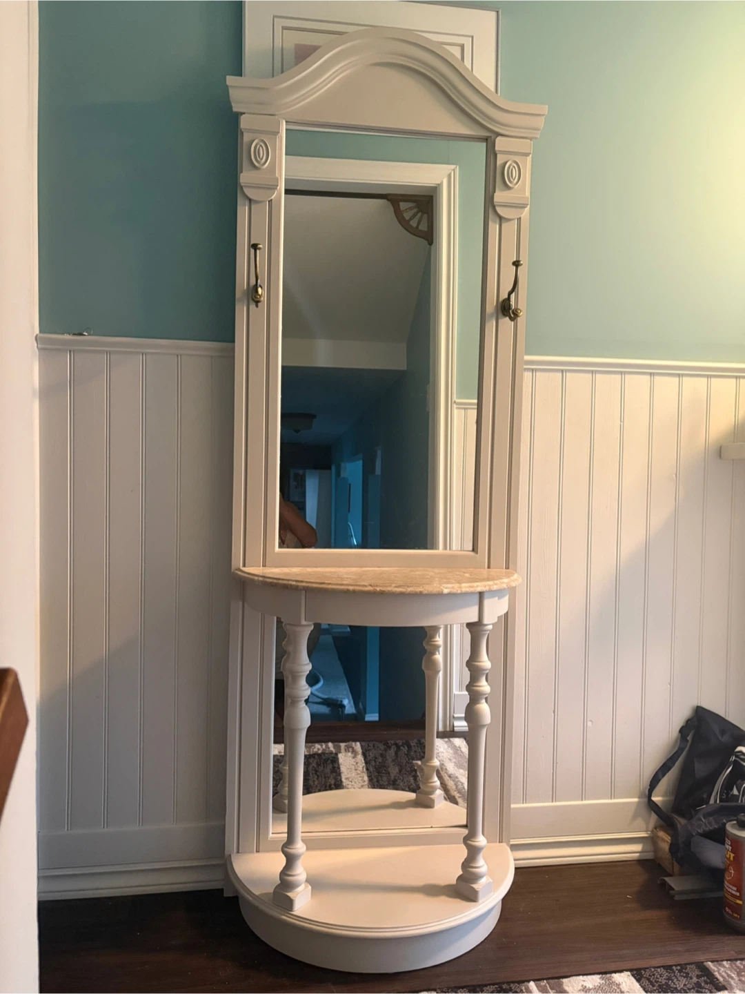 Hall Tree with Mirror and Shelf - photo 2
