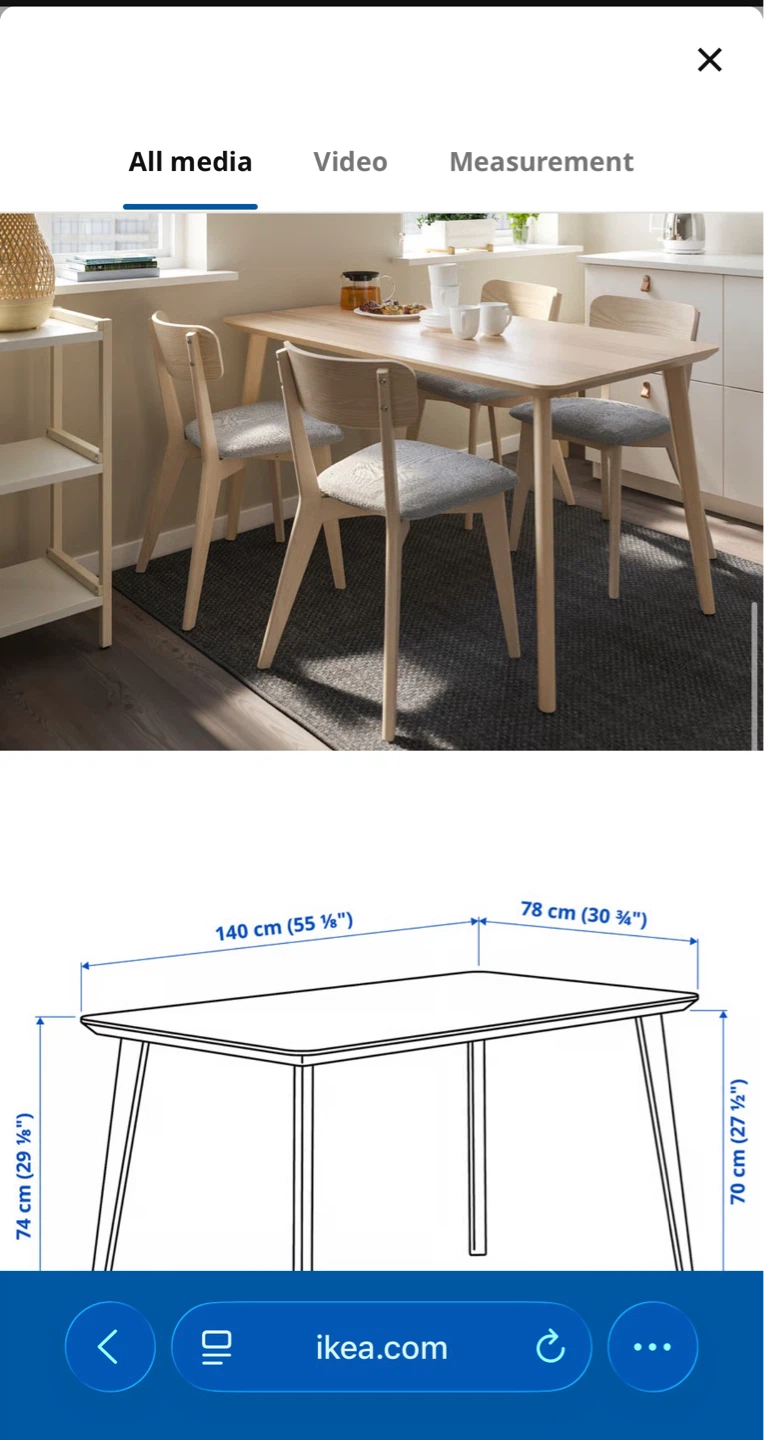 IKEA Lisabo Dining Table - photo 3