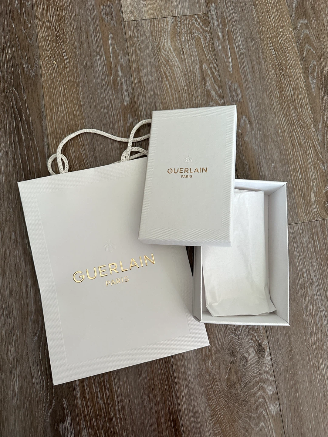 Guerlain Paris Empty Gift Box with Shopping Bag