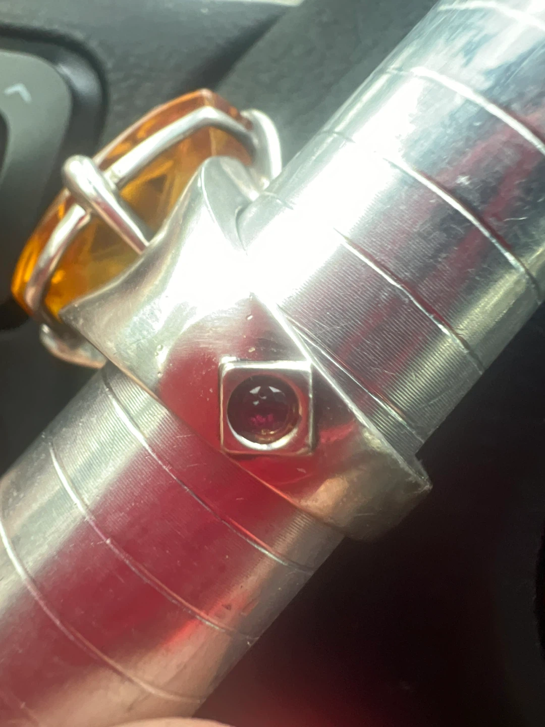 Huge 925 silver and citrine ring - photo 5