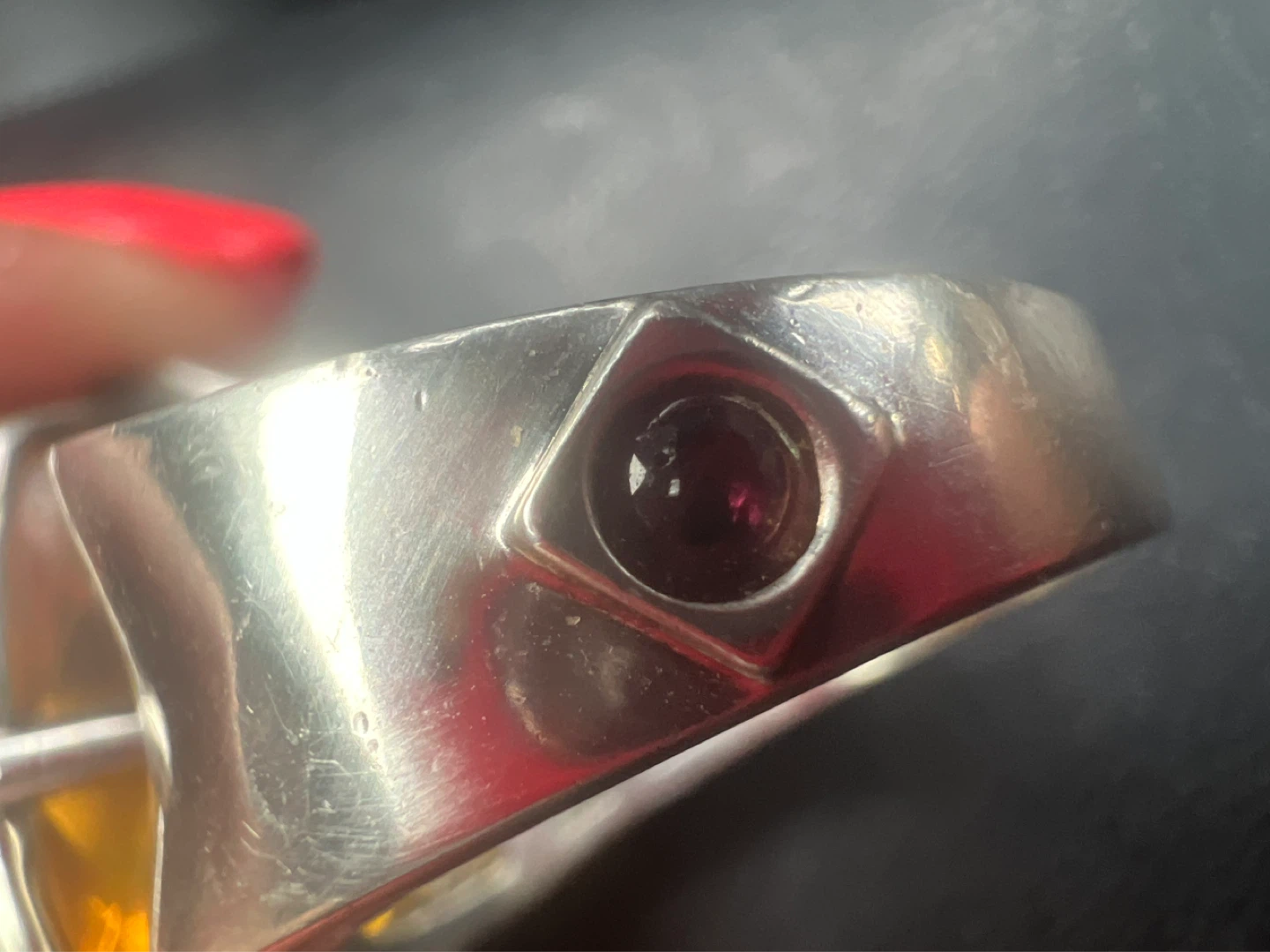 Huge 925 silver and citrine ring - photo 4