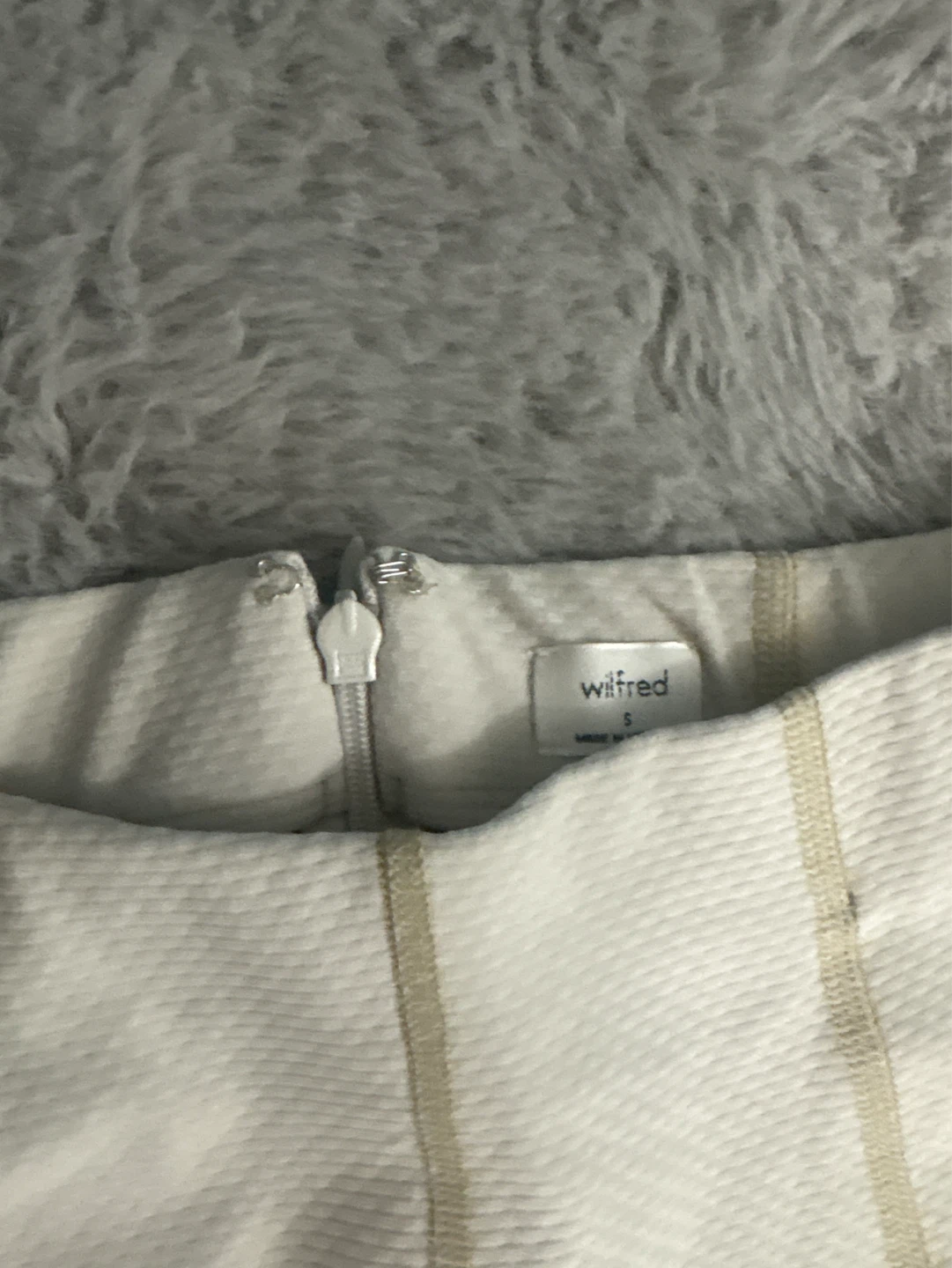 Wilfred Cream Textured Wide Leg Pants