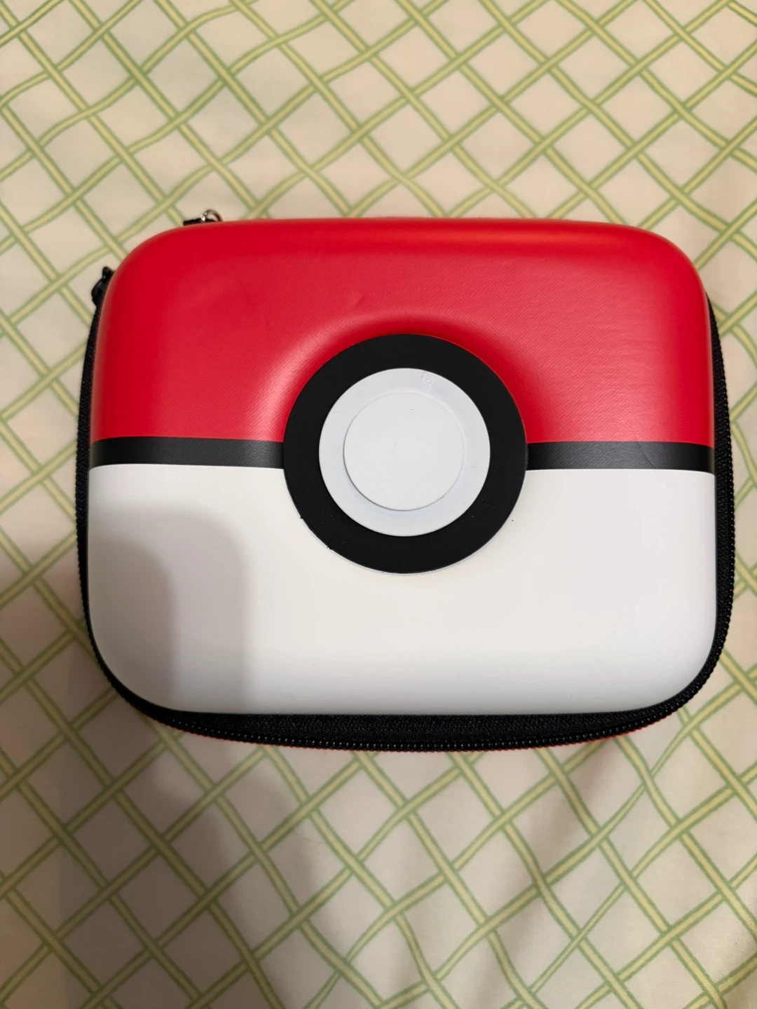 Pokemon Card Case 6"x5"x3" Red Zippered Hard Carrying Box