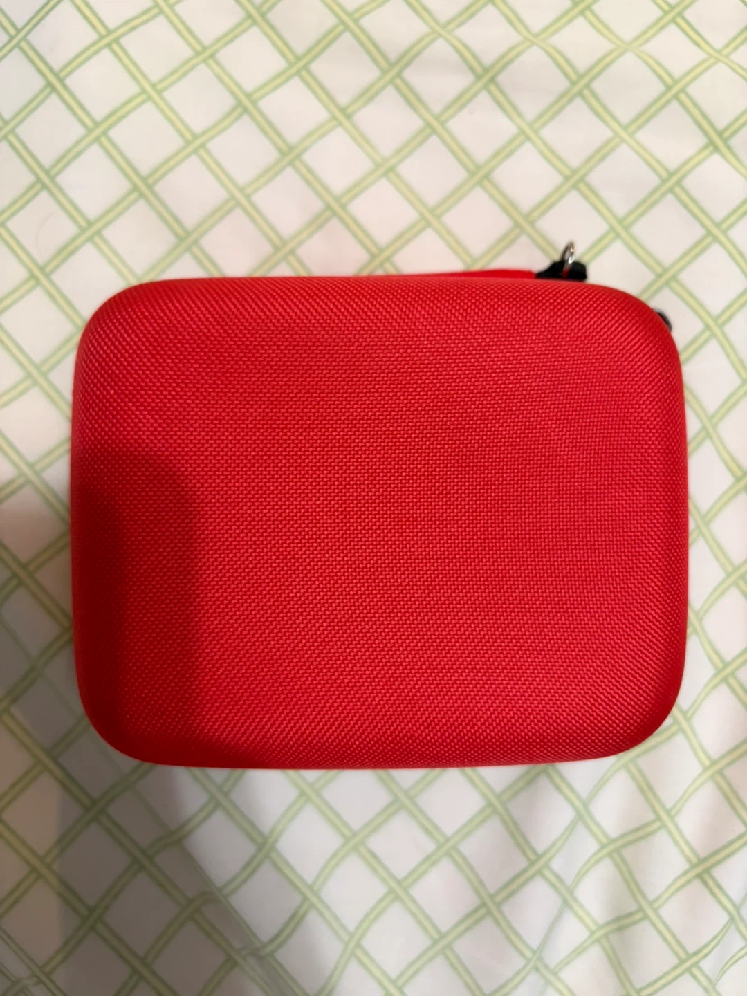 Pokemon Card Case 6"x5"x3" Red Zippered Hard Carrying Box - photo 2