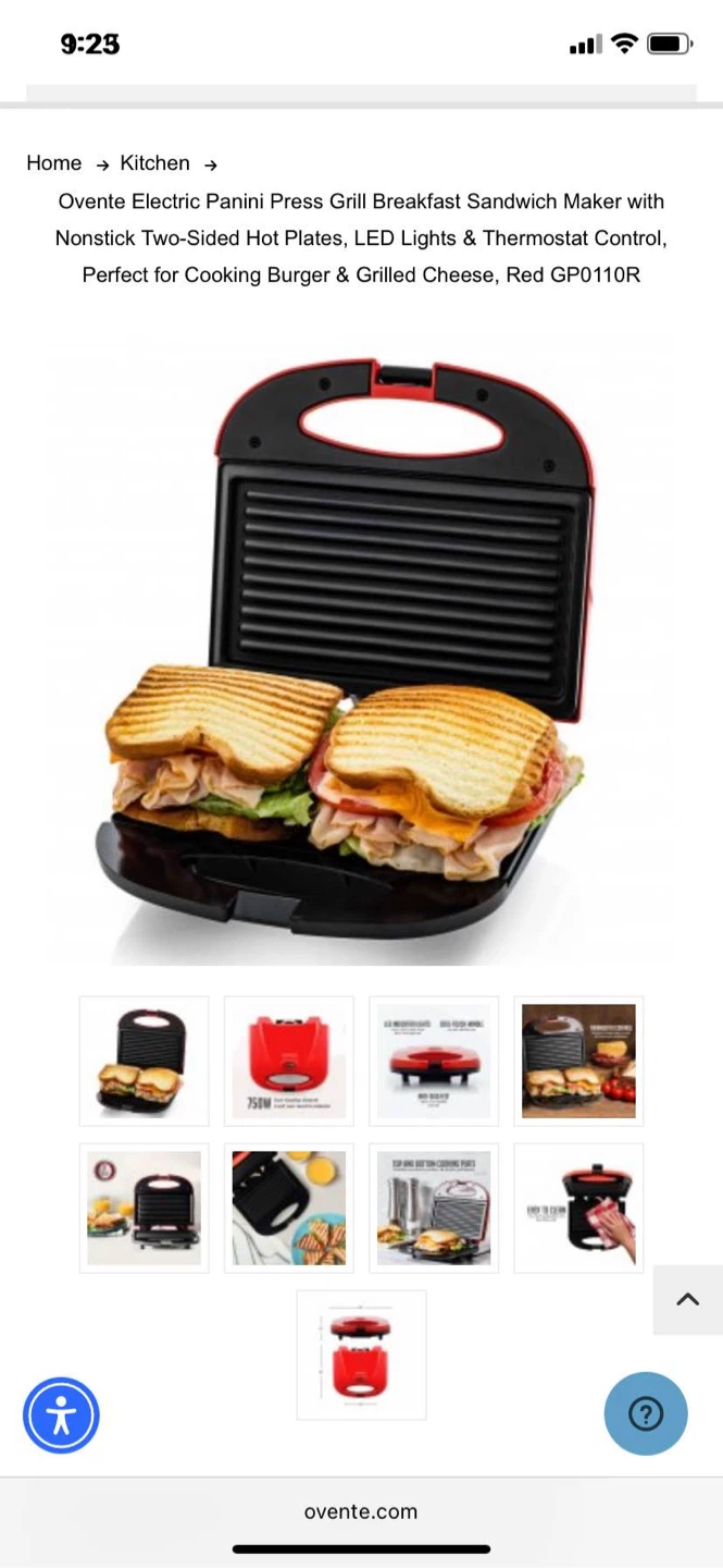 Ovente Electric Panini Grill - photo 3