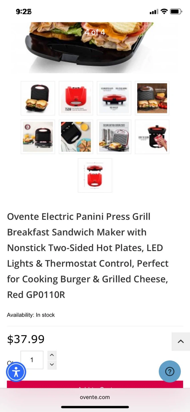 Ovente Electric Panini Grill - photo 4