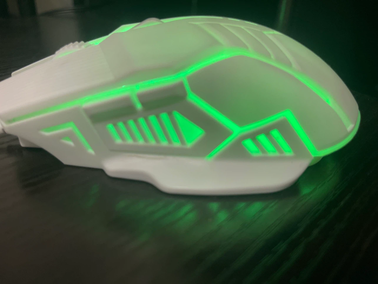 White Wired Gaming Mouse with RGB Lighting - photo 2